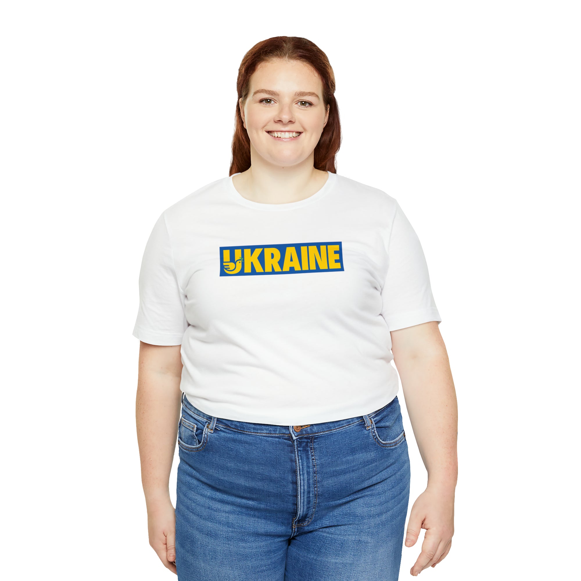 Ukraine Blue Background Unisex T-Shirt