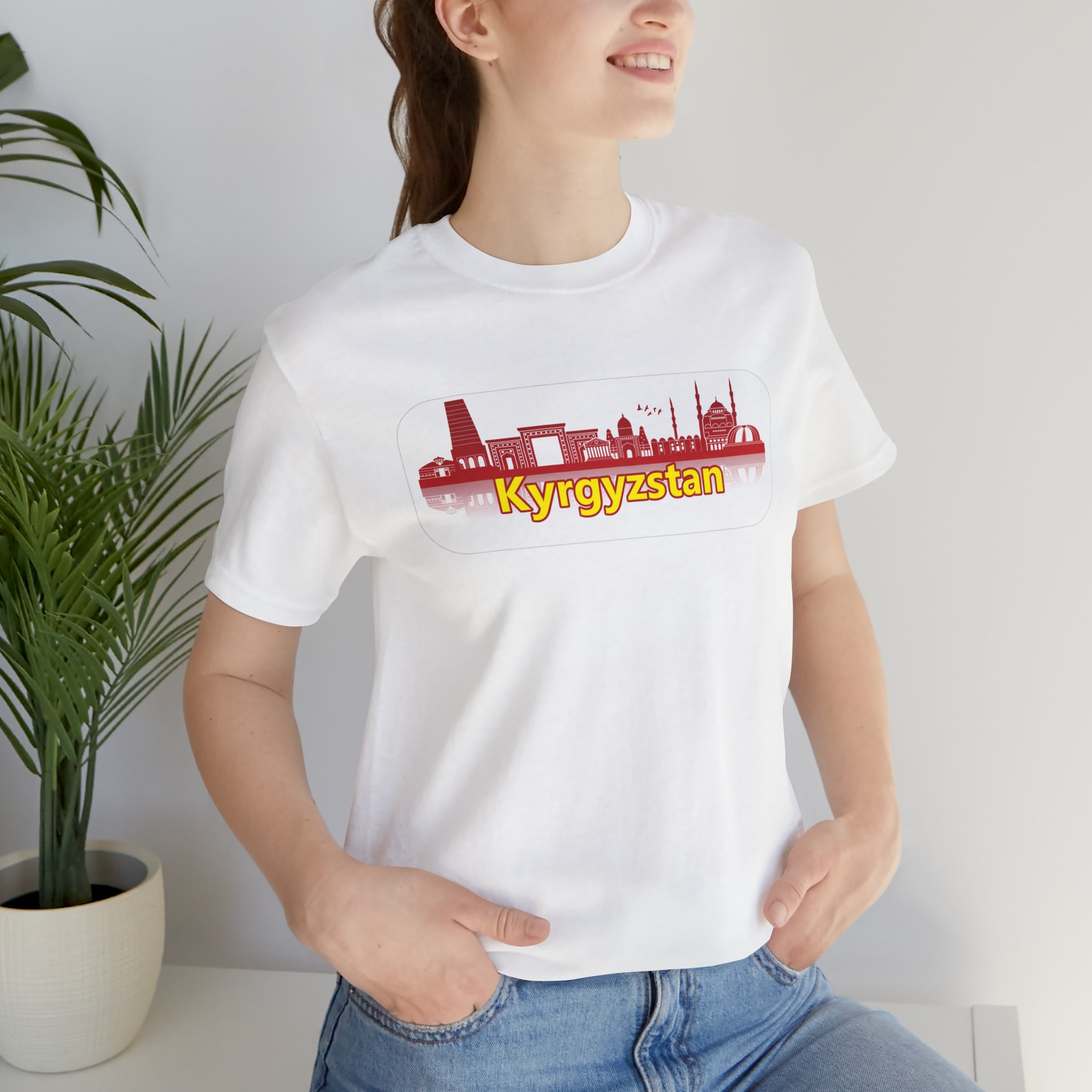 Kyrgyzstan City View Unisex Jersey Short Sleeve Tee