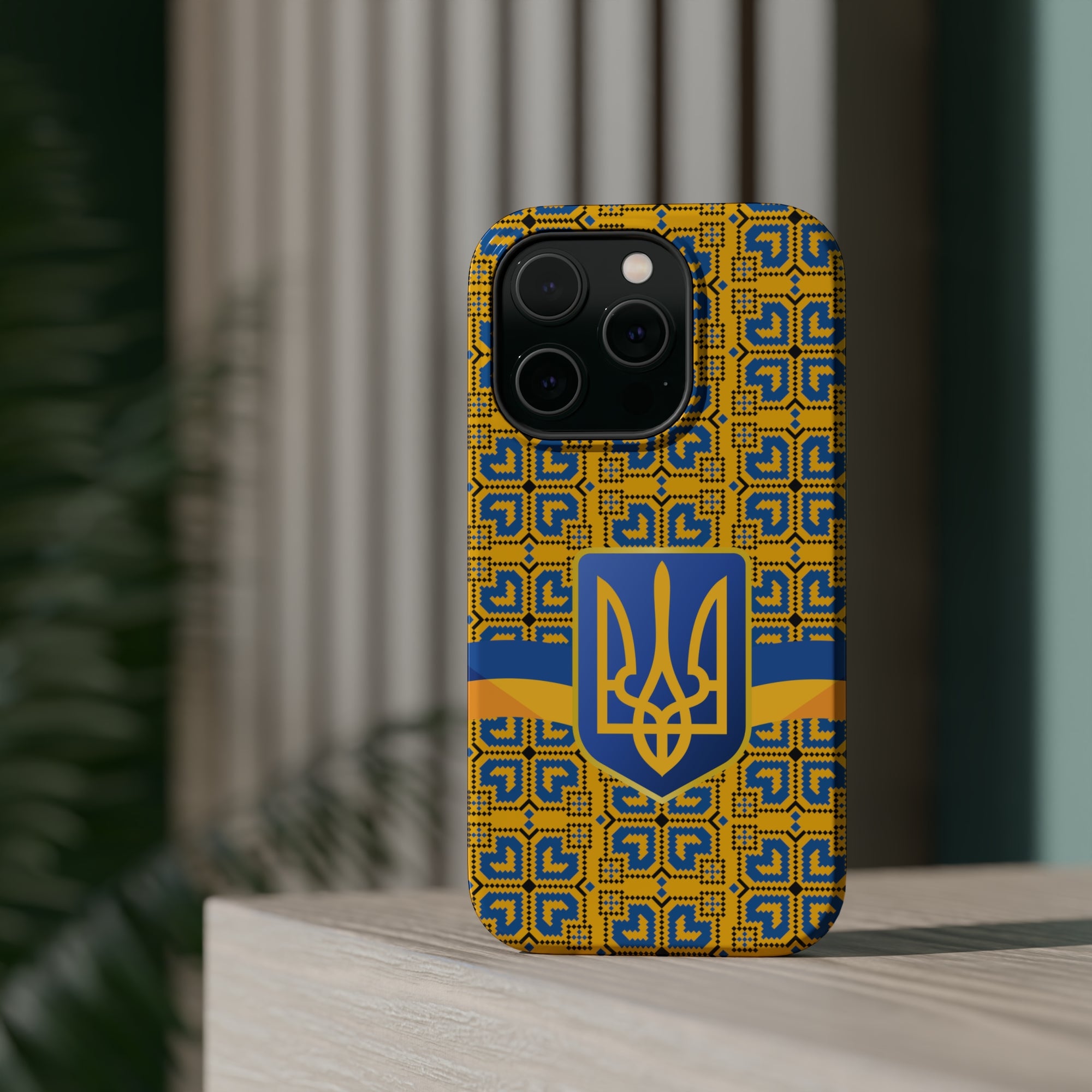 Ukraine Flag Emblem MagSafe Tough Cases