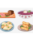 Ukrainian Cuisine Mix *4pc Sticker Sheets