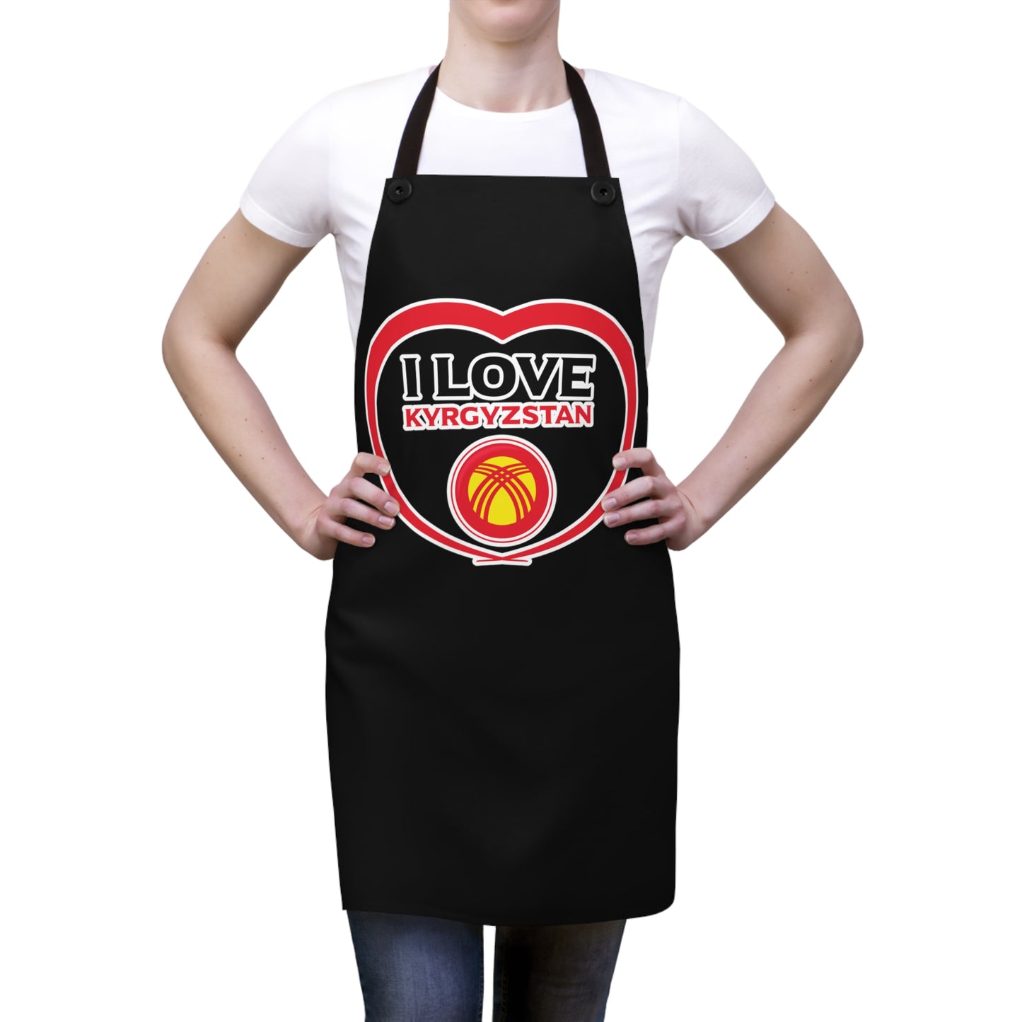 I love Kyrgyzstan Kitchen Apron