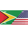 Guyana USA Flag Vanity Plate