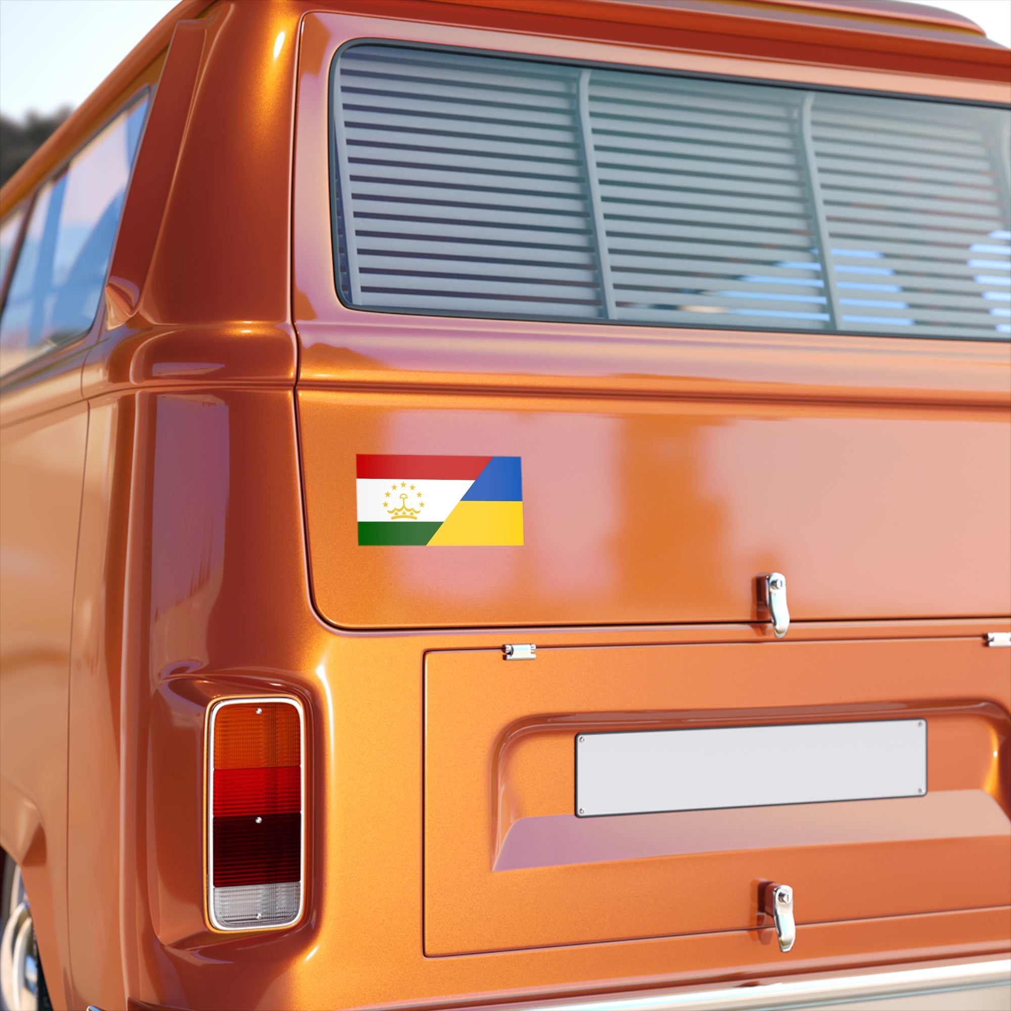 Tajikistan supports Ukraine Flag Bumper Stickers