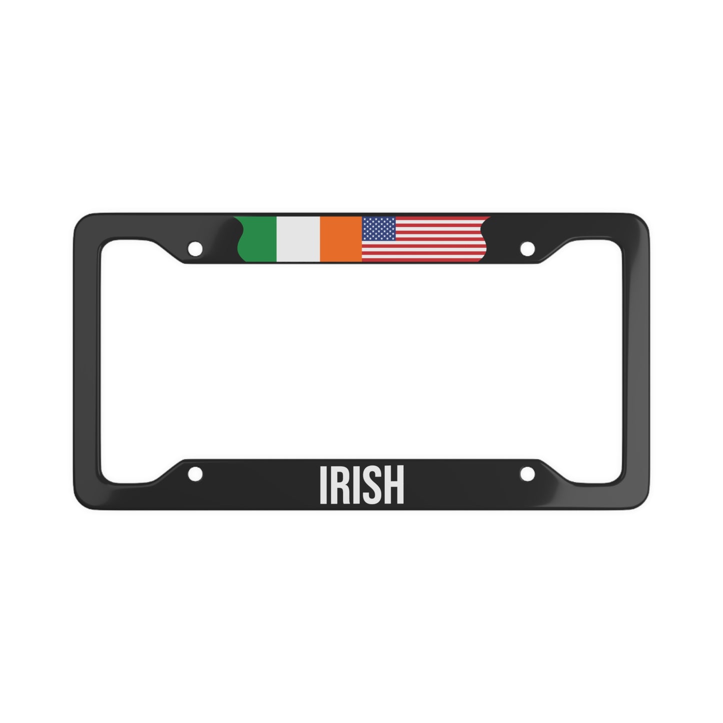 Irish American Flag Car Plate Frame