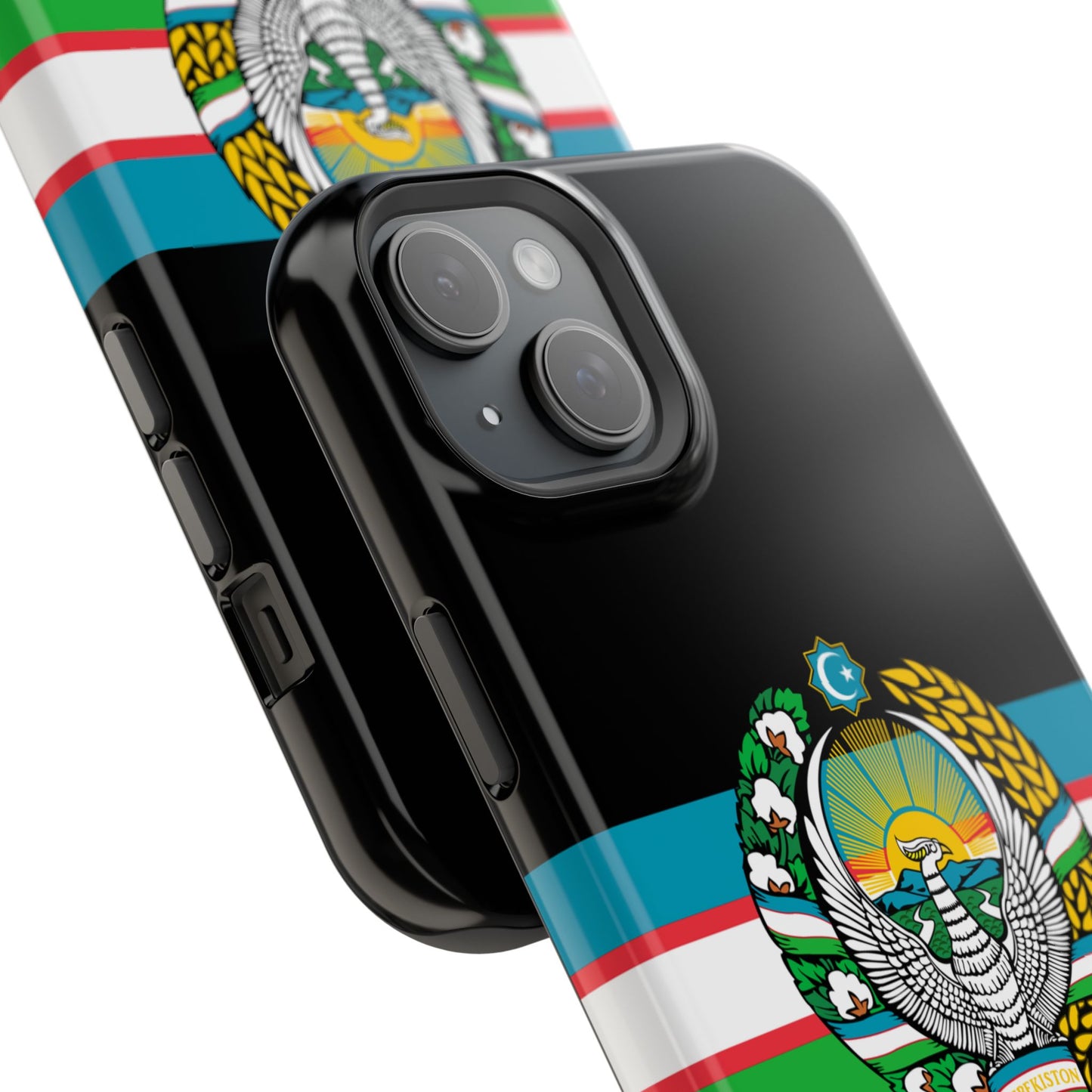 Uzbekistan Flag with Coat of Arms Phone Case