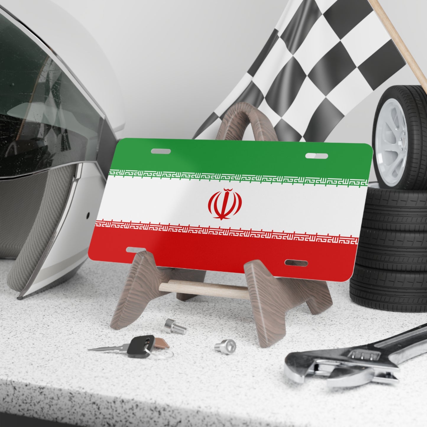 Iran Flag Vanity Plate