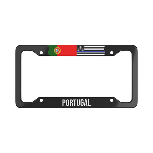 Portugal USA Law Enforcement Flag Car Plate Frame