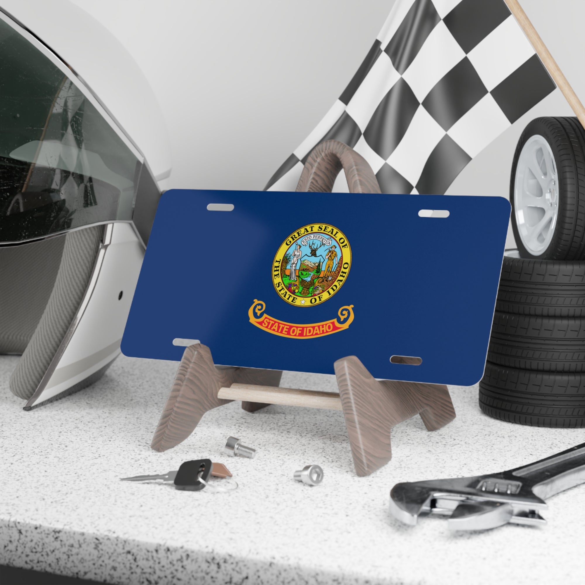 Idaho State Flag, USA Vanity Plate