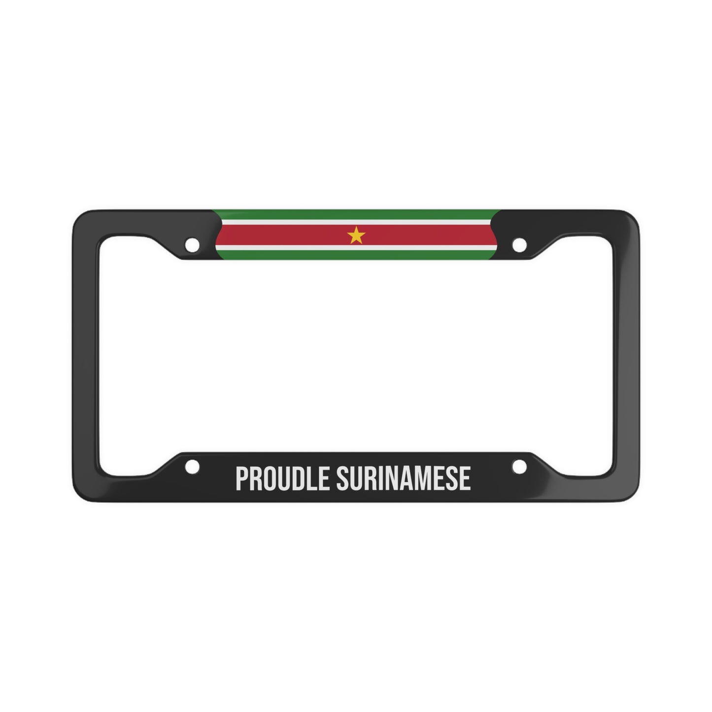 Proudly Surinamese Premium License Plate Frame