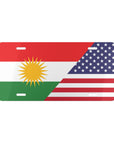 Kurdish American Flag Vanity Plate