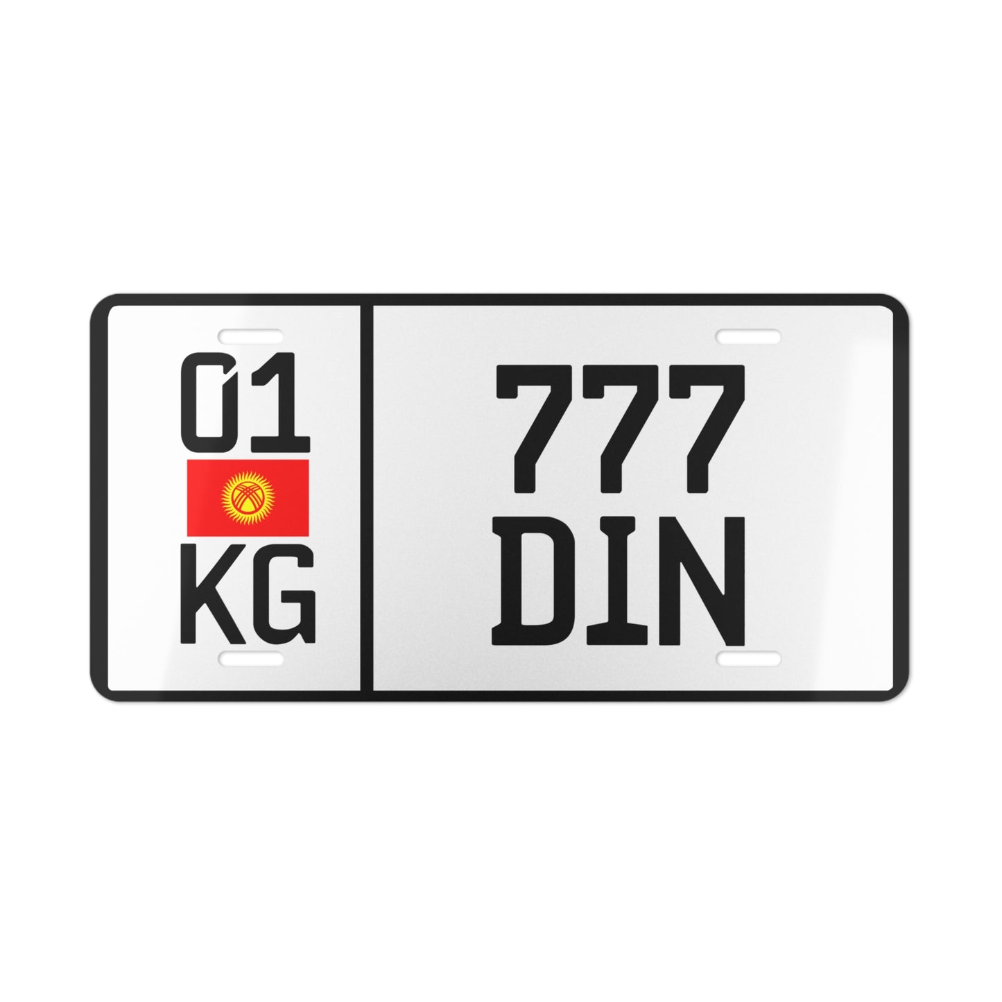 Customized Kyrgyzstan License Plate Number Custom Vanity Plate