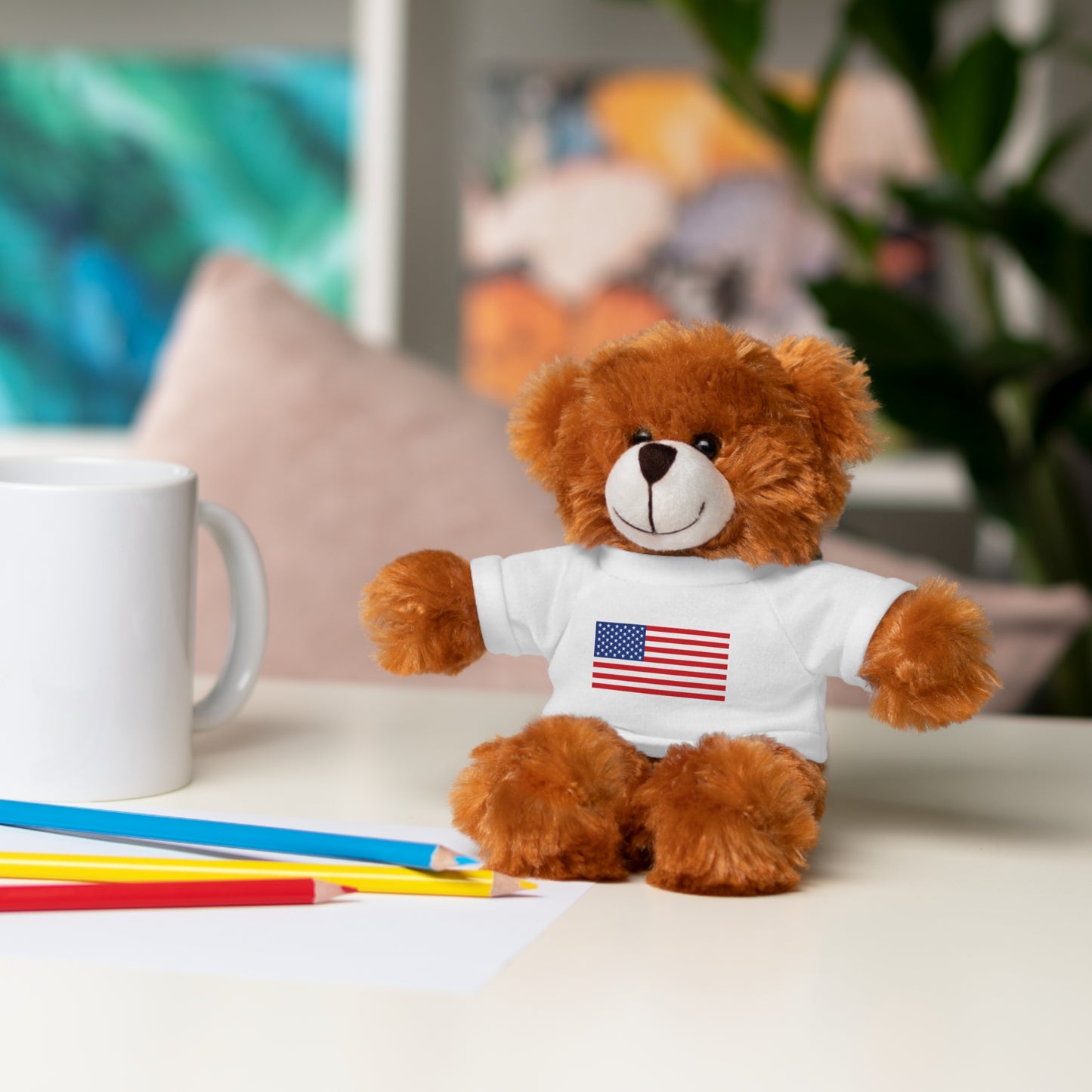 USA Flag Stuffed Animals with Tee