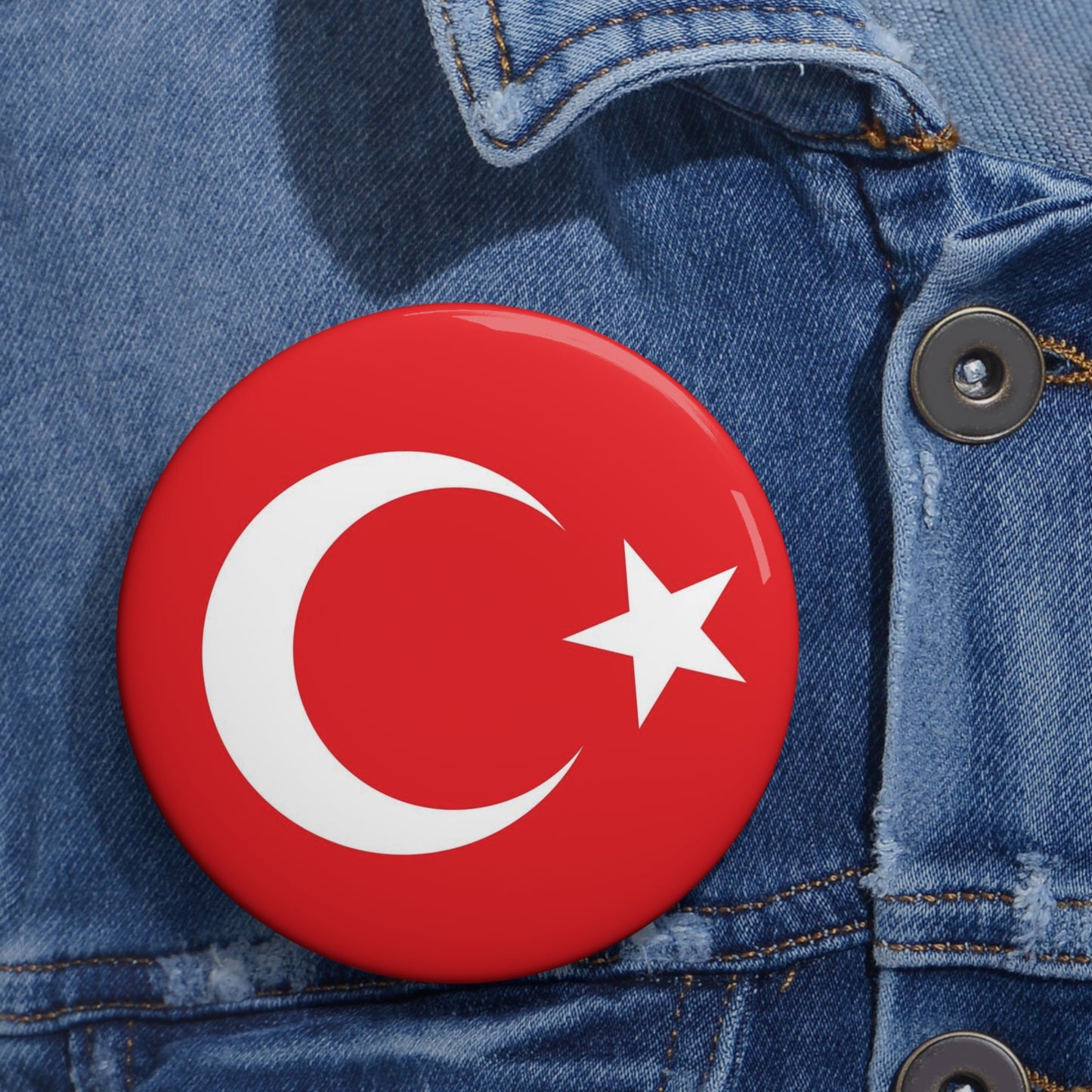 Turkey Flag Pin Buttons