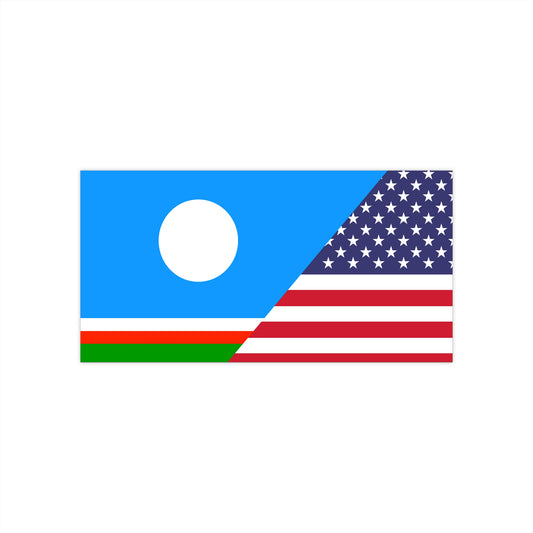 Sakha Yakutia/USA Flag Bumper Sticker