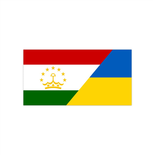 Tajikistan supports Ukraine Flag Bumper Stickers