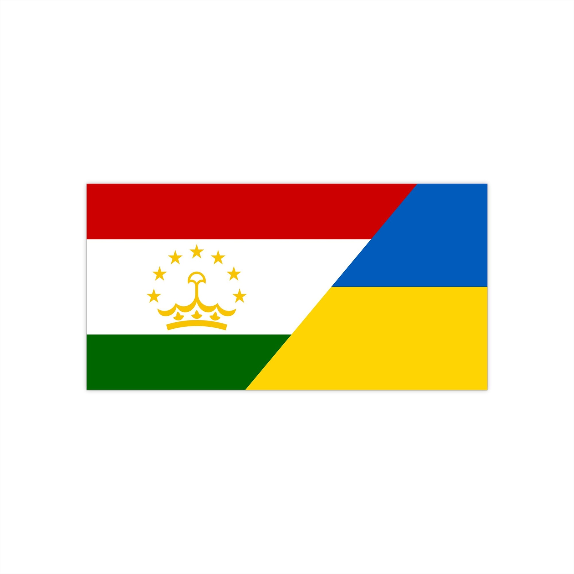 Tajikistan supports Ukraine Flag Bumper Stickers