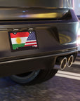 Kurdish American Flag Vanity Plate