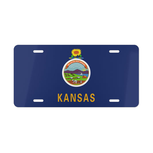 Kansas State Flag, USA Vanity Plate