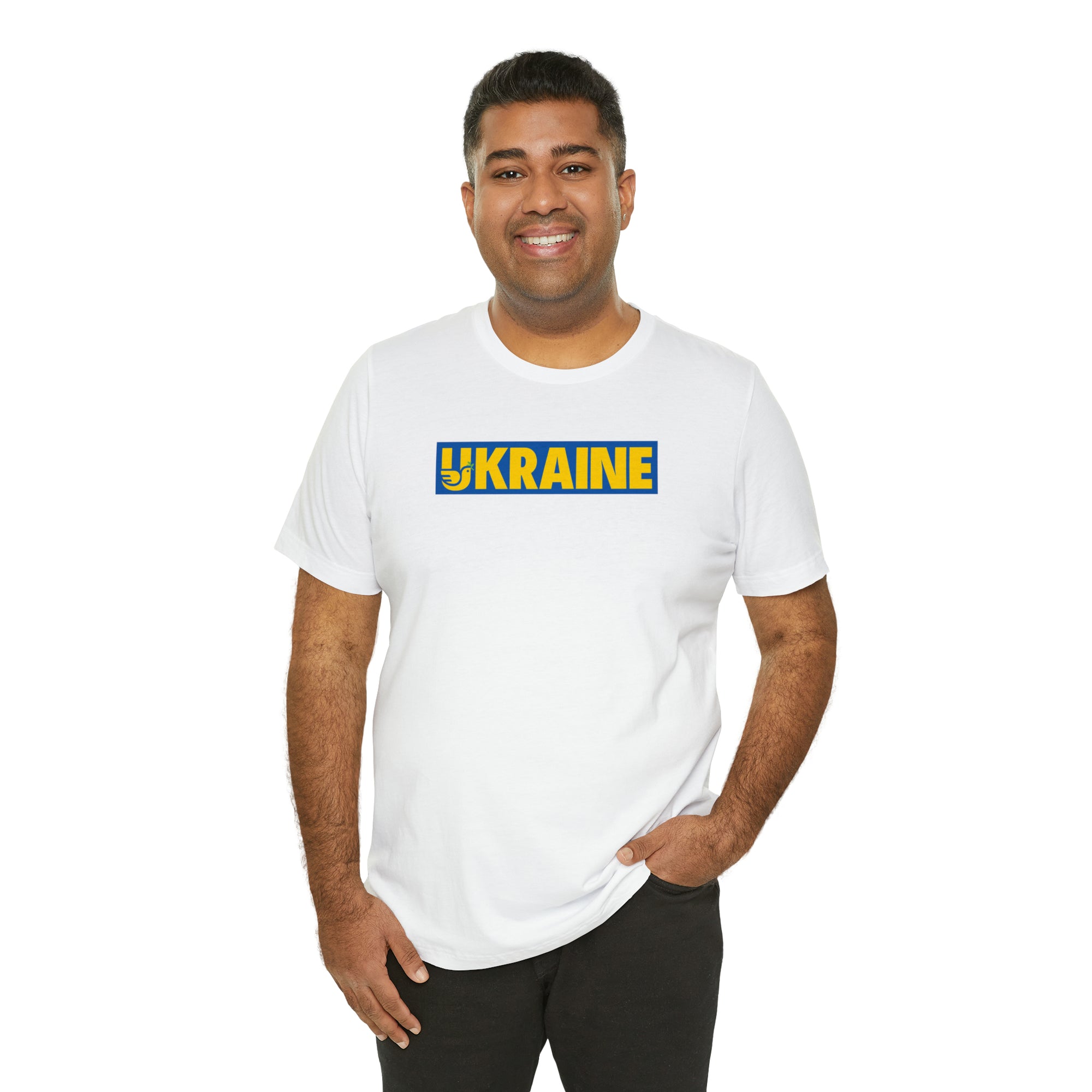 Ukraine Blue Background Unisex T-Shirt