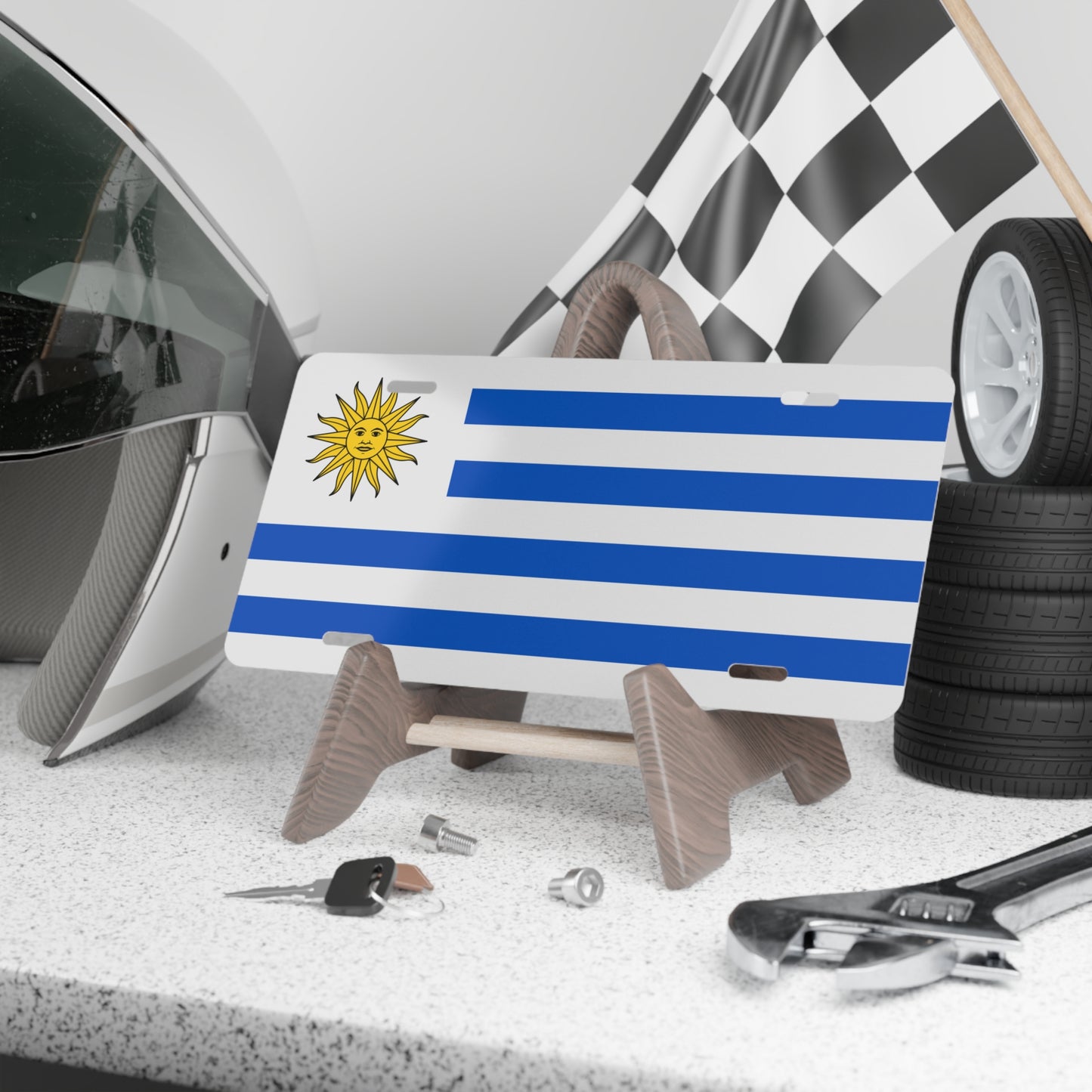 Uruguay Flag Vanity Plate