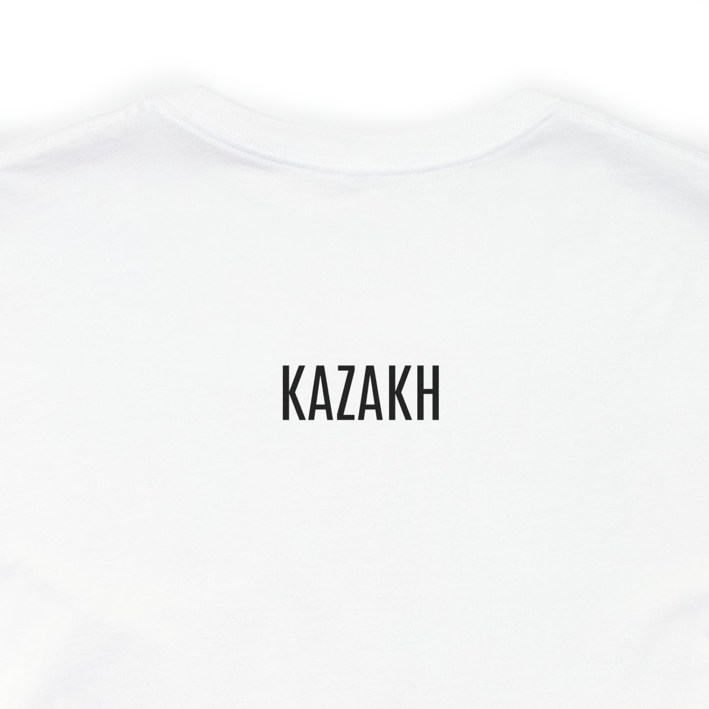 Kobyz Front and Kazakh Back Unisex Jersey Short Sleeve Tee