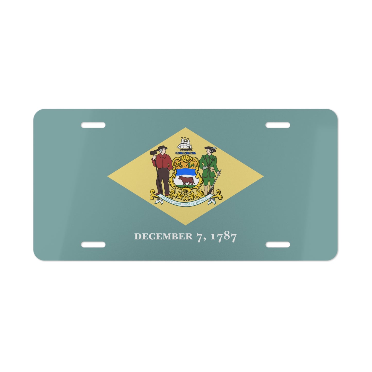 Delaware State Flag, USA Vanity Plate