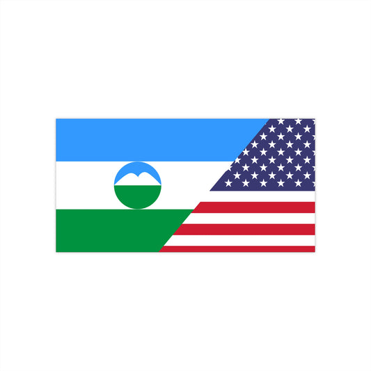 Kabardino-Balkaria American Flag Bumper Stickers