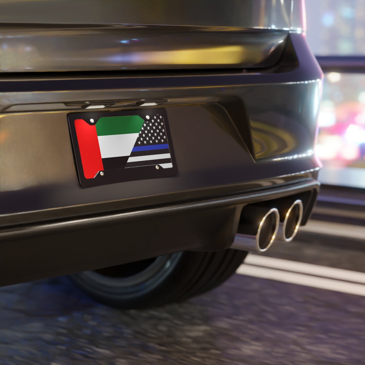 UAE Police Flag Vanity Plate