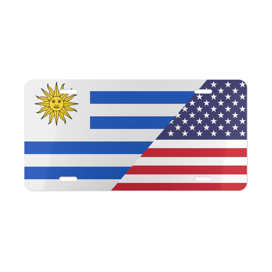 Uruguay USA Flag Vanity Plate