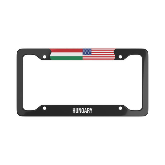 Hungary USA Flag Car Plate Frame