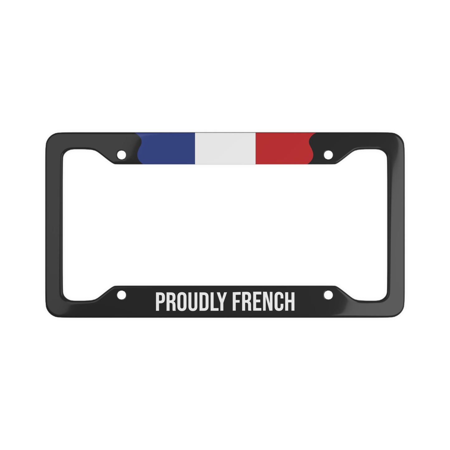 Proudly French Flag Car Plate Frame