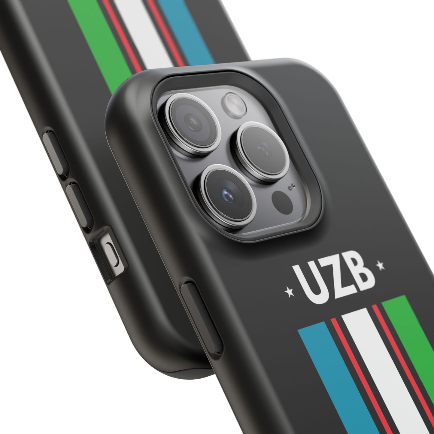 UZB Flag Stripes Phone Case