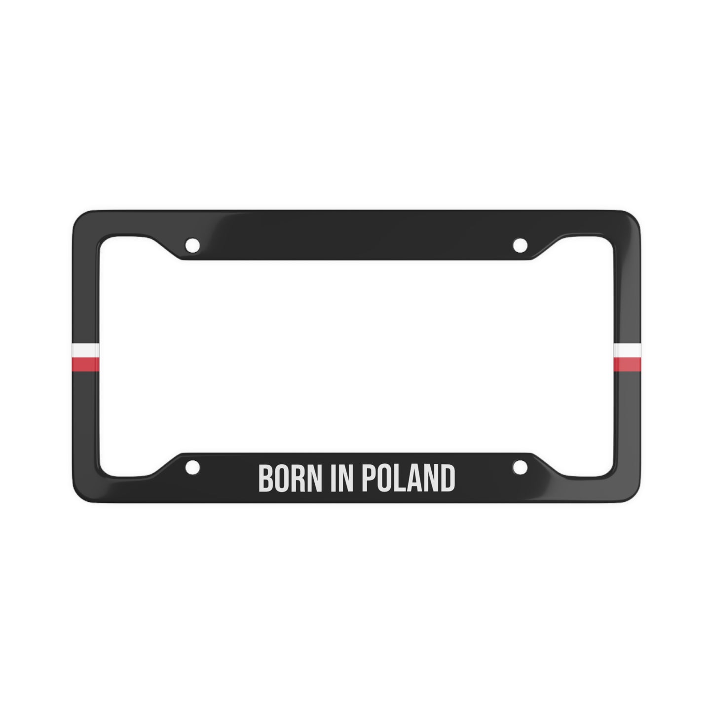 Born in Poland Flag Car Plate Frame