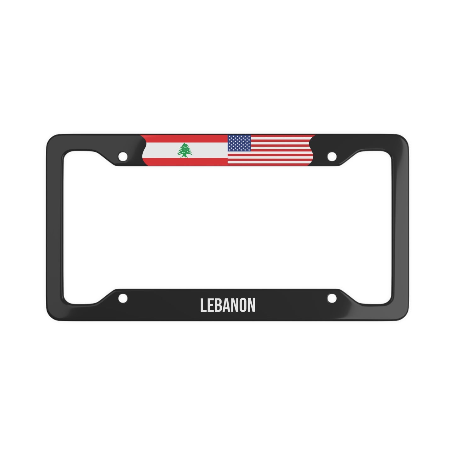 Lebanon USA Flag Premium License Plate Frame