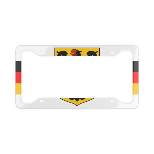 White German Coat of Arms with Flag Car Plate Frame