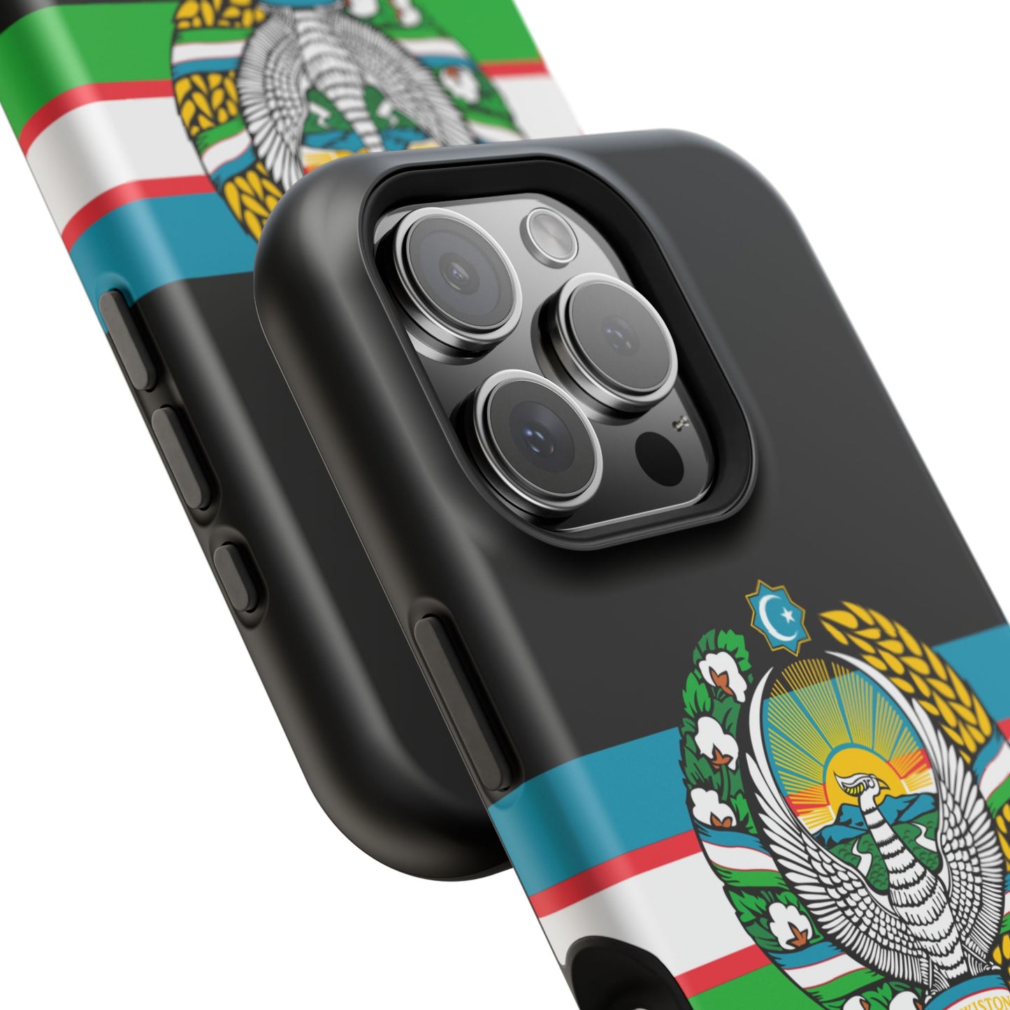 Uzbekistan Flag with Coat of Arms Phone Case