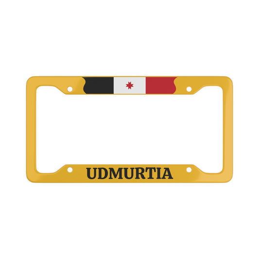 Udmurtia Russia Yellow License Plate Frame