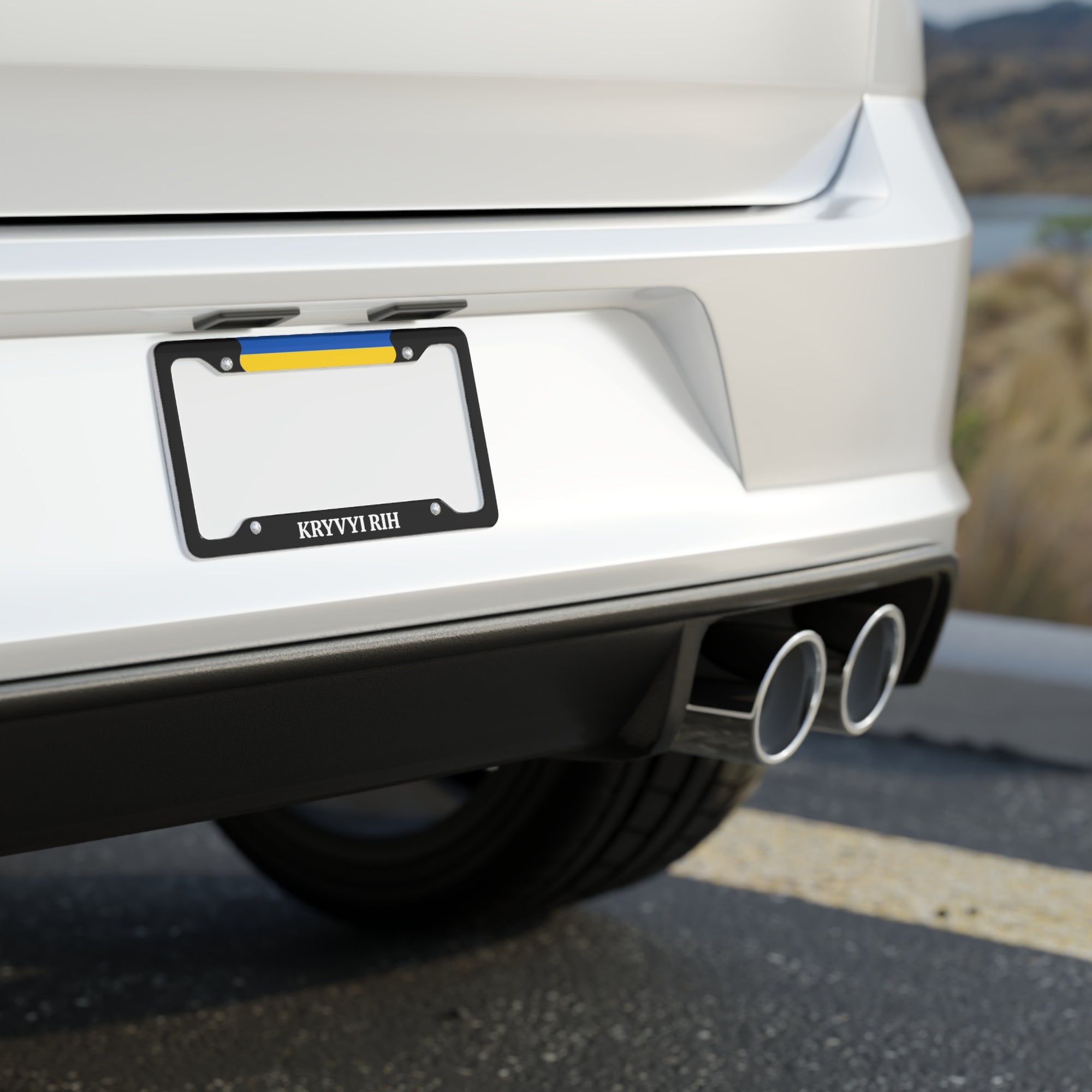 KRYVYI RIH Ukraine with flag License Plate Frame