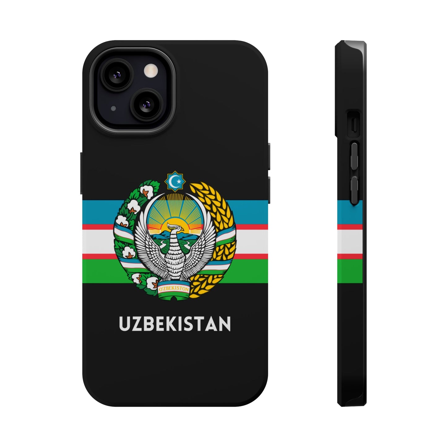 Uzbekistan Flag with Coat of Arms Phone Case