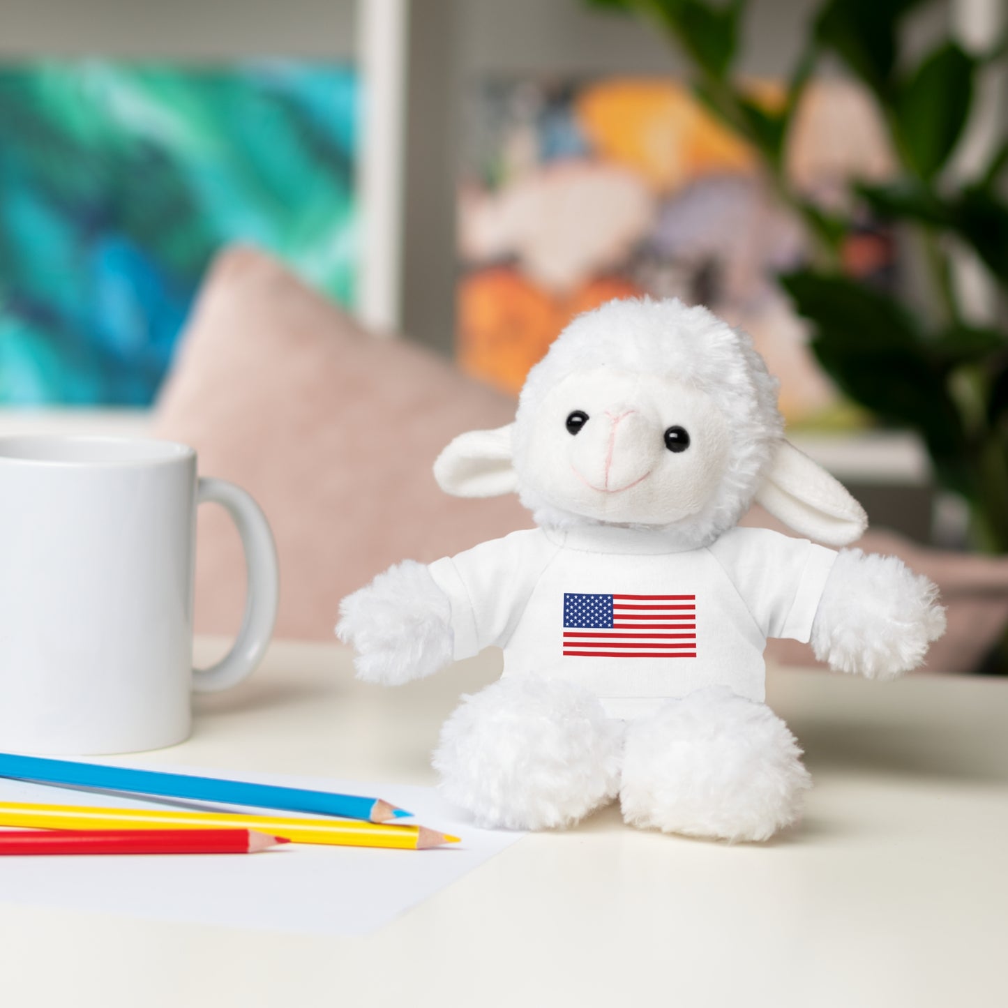 USA Flag Stuffed Animals with Tee