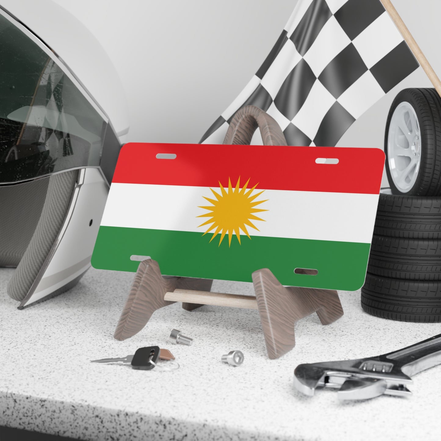 Kurdistan Flag Vanity Plate