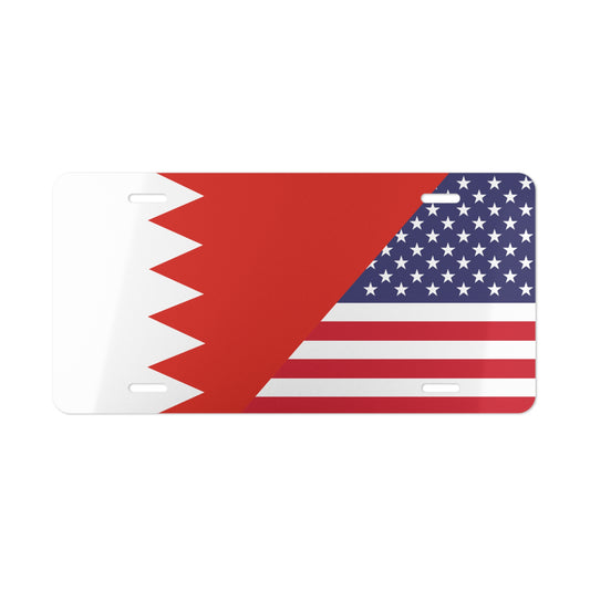 Bahrain USA Flag Vanity Plate