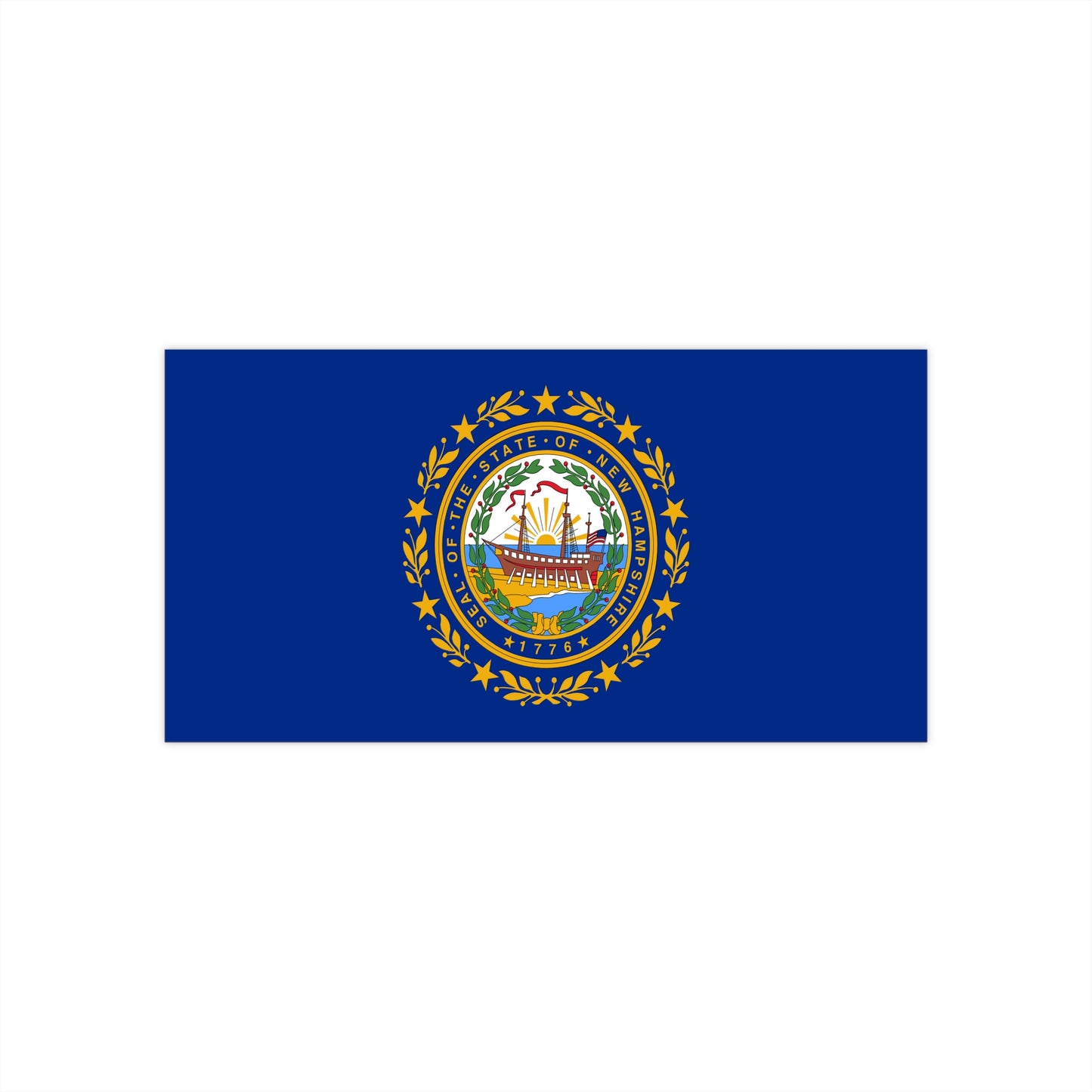 New Hampshire Flag Bumper Stickers