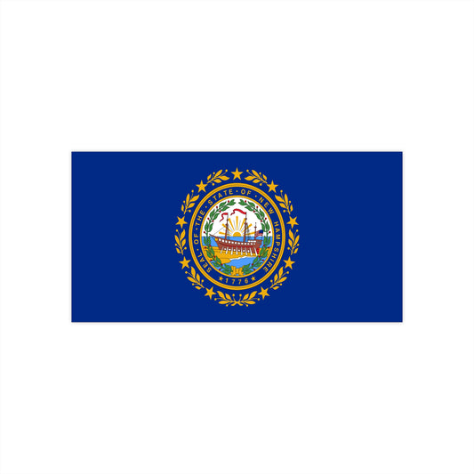 New Hampshire Flag Bumper Stickers