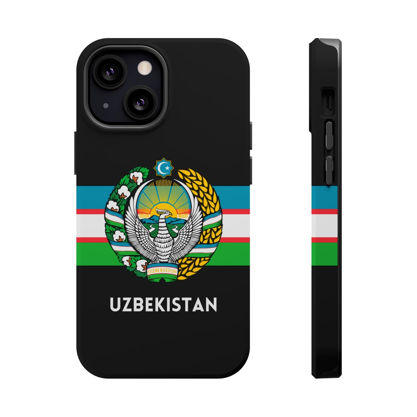 Uzbekistan Flag with Coat of Arms Phone Case