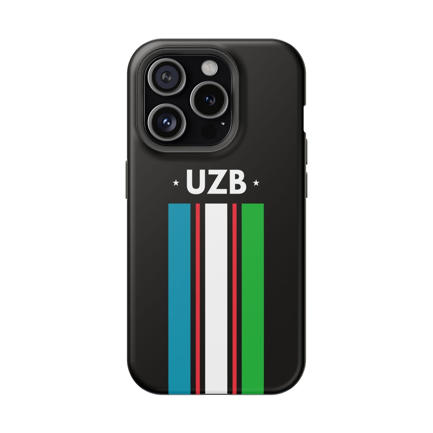 UZB Flag Stripes Phone Case