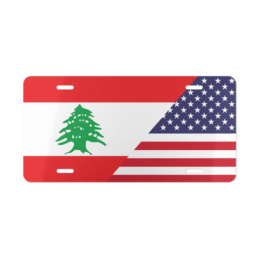 Lebanon USA Flag Vanity Plate