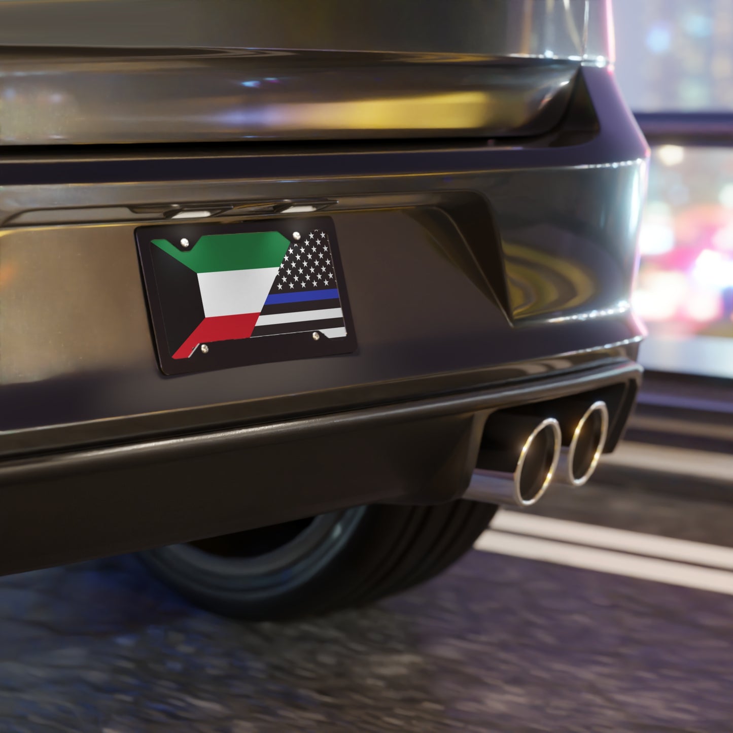 Kuwait Support Police Flag Vanity Plate