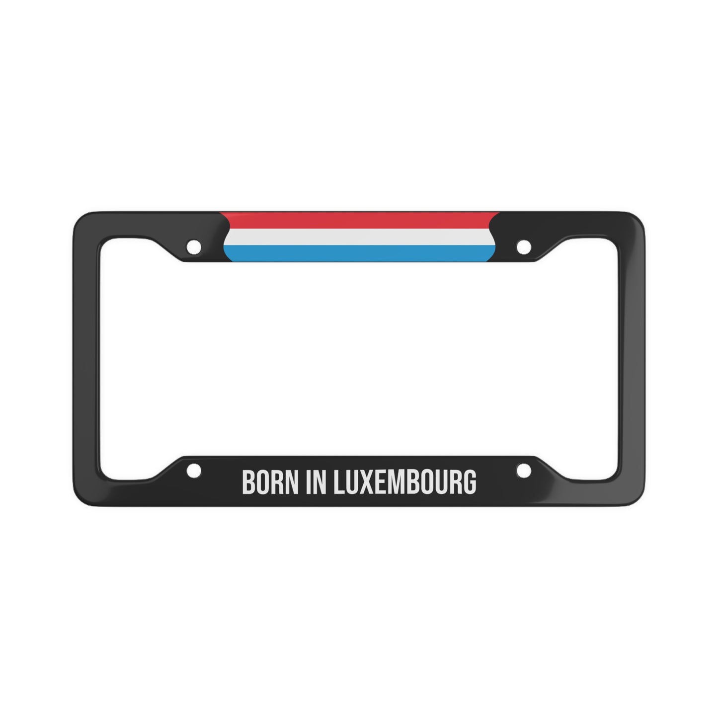 Born  Luxembourg Flag Car Plate Frame