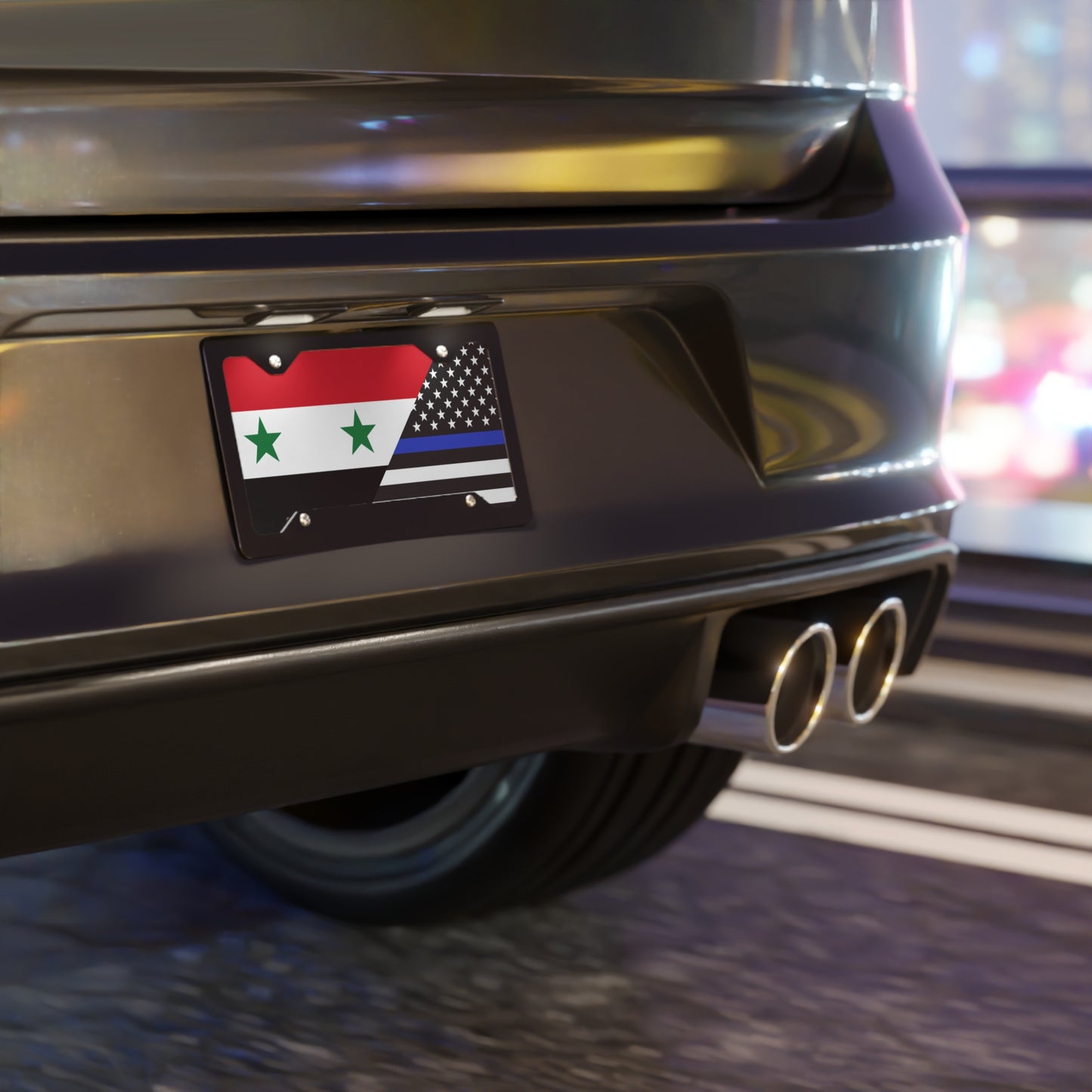 Syria Support Police Flag Vanity Plate